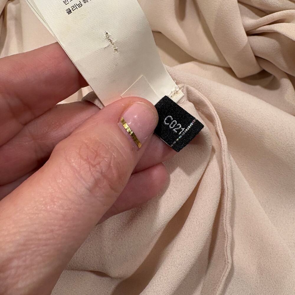 Kate Spade Size 6 Chiffon Bow Dress 100% Silk Midi Cream Black Halter Neck - Picture 12 of 15